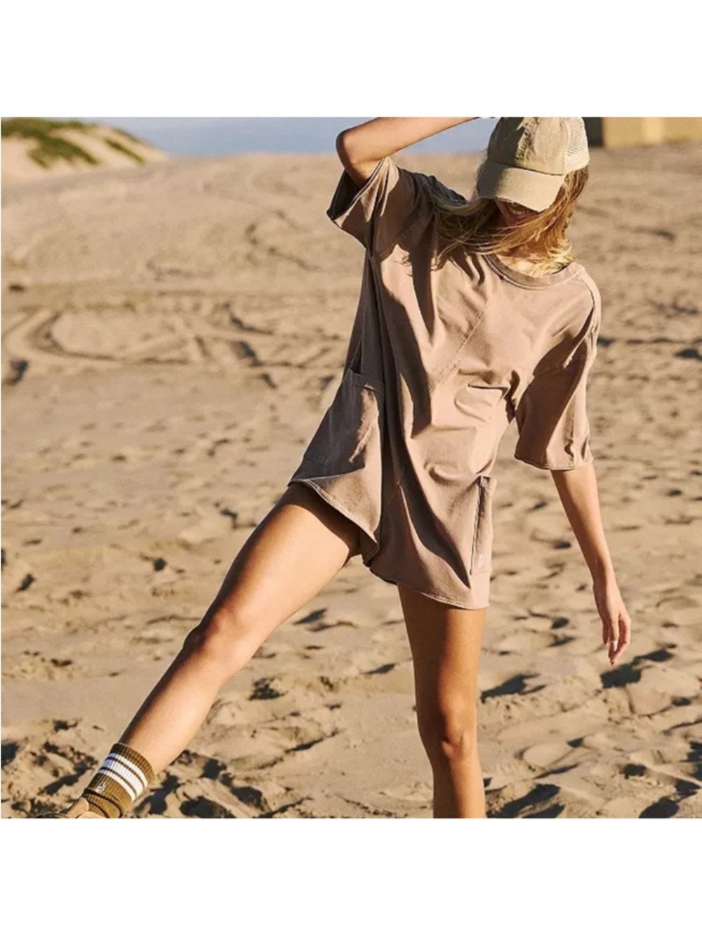 FP Movement Hot Shot tee Romper Beige